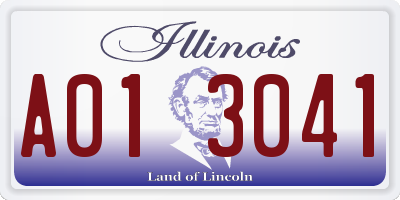 IL license plate A013041