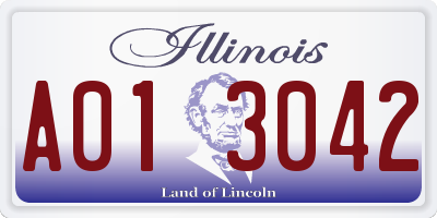 IL license plate A013042