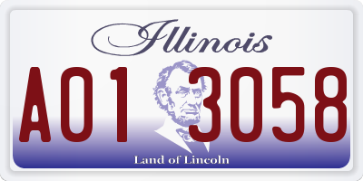 IL license plate A013058