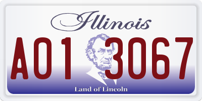 IL license plate A013067