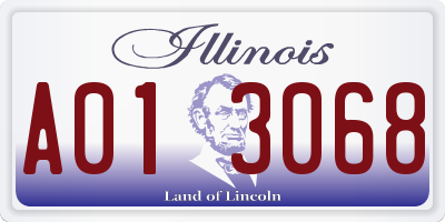 IL license plate A013068