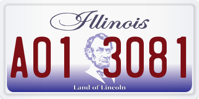 IL license plate A013081