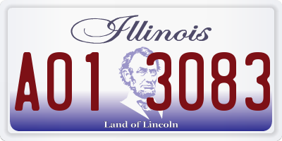 IL license plate A013083