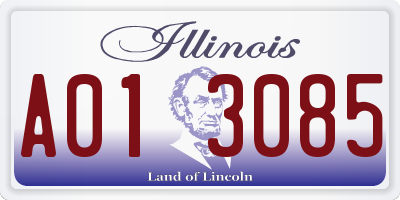 IL license plate A013085