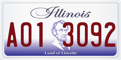 IL license plate A013092