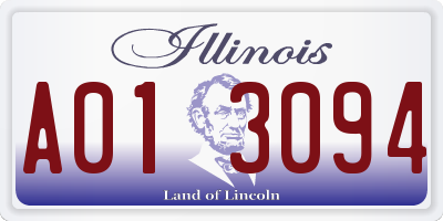 IL license plate A013094
