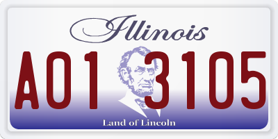 IL license plate A013105