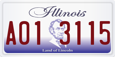 IL license plate A013115