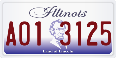 IL license plate A013125