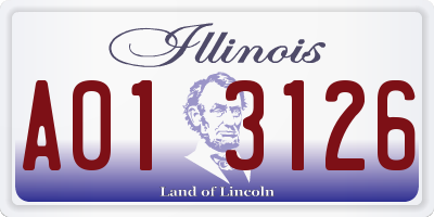 IL license plate A013126
