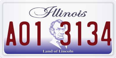 IL license plate A013134