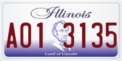IL license plate A013135