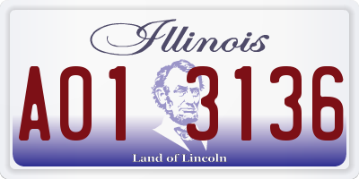 IL license plate A013136