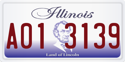 IL license plate A013139