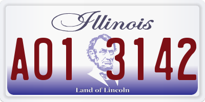 IL license plate A013142