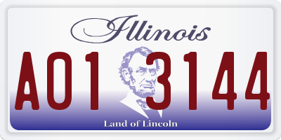 IL license plate A013144