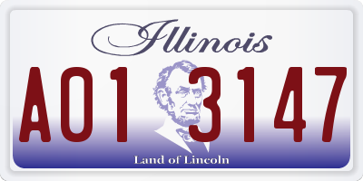 IL license plate A013147