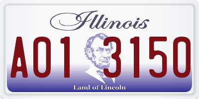 IL license plate A013150