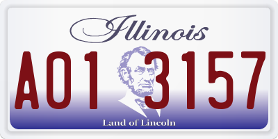 IL license plate A013157