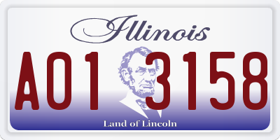 IL license plate A013158