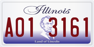 IL license plate A013161