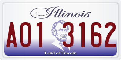 IL license plate A013162