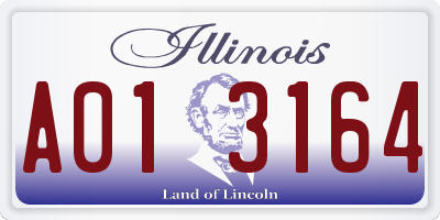 IL license plate A013164