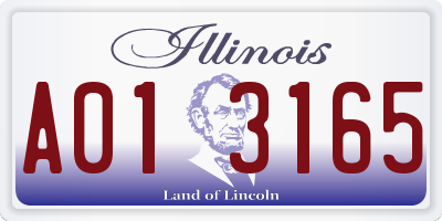 IL license plate A013165