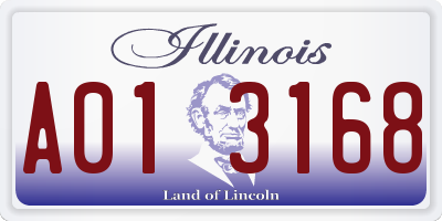 IL license plate A013168
