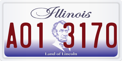 IL license plate A013170