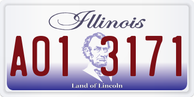 IL license plate A013171
