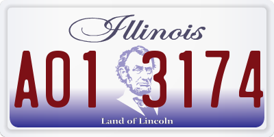 IL license plate A013174