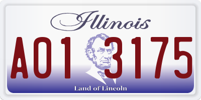IL license plate A013175