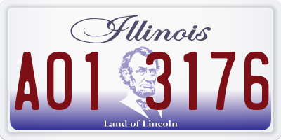 IL license plate A013176