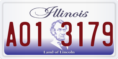 IL license plate A013179