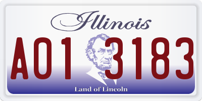 IL license plate A013183
