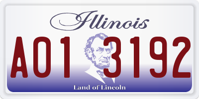 IL license plate A013192