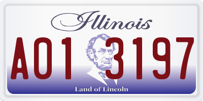IL license plate A013197