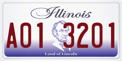 IL license plate A013201