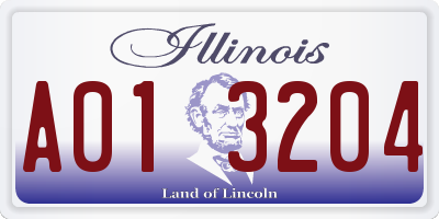 IL license plate A013204