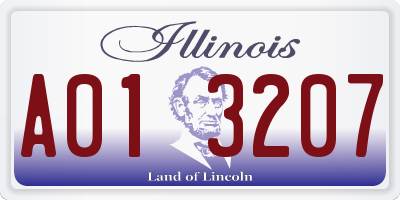 IL license plate A013207