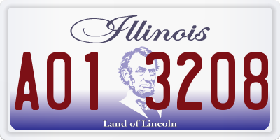 IL license plate A013208