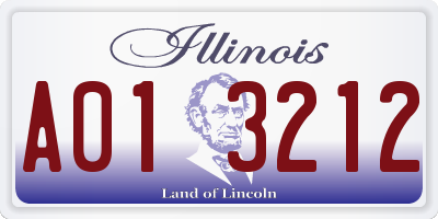 IL license plate A013212