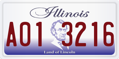 IL license plate A013216