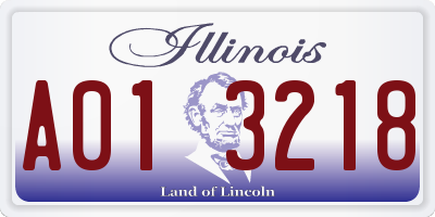IL license plate A013218