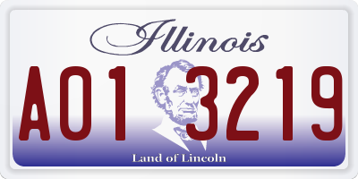 IL license plate A013219