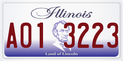 IL license plate A013223
