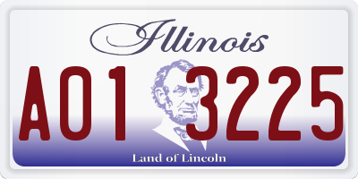 IL license plate A013225