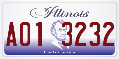 IL license plate A013232