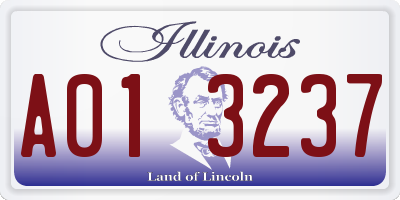 IL license plate A013237